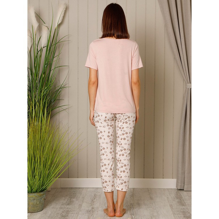 Женская хлопковая пижама с капри 18504 "Huma shirt capri", Hays