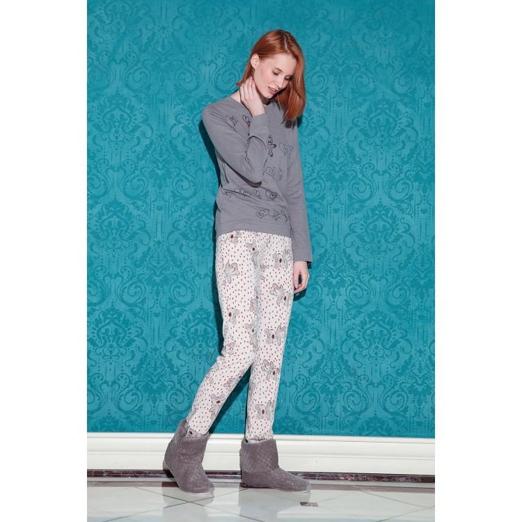 Женская пижама с брюками 17046-gray "Mona Pants", Hays