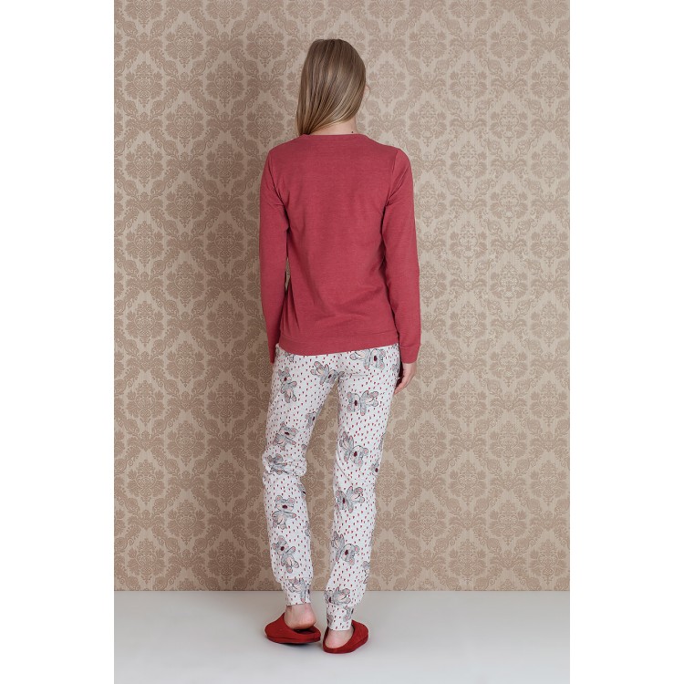 Женская пижама с брюками 17046-red "Mona Pants", Hays