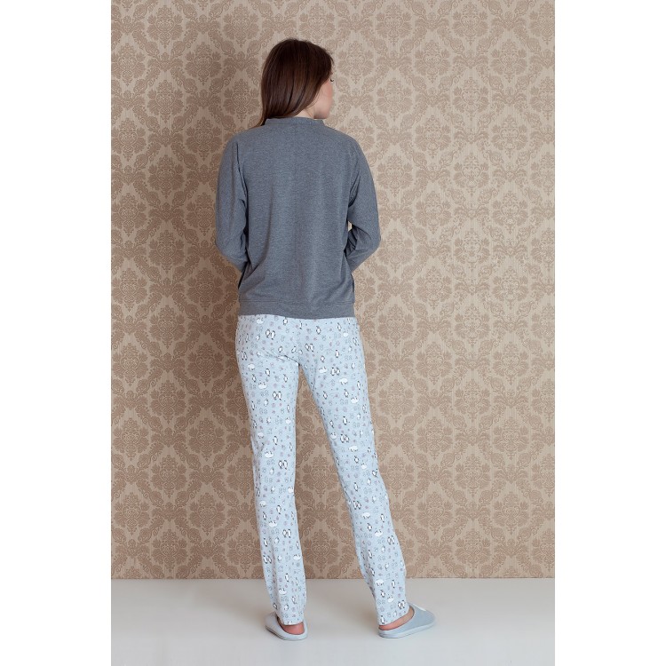 Женский домашний костюм 17091-gray "Norda Sleeve Pants", Hays