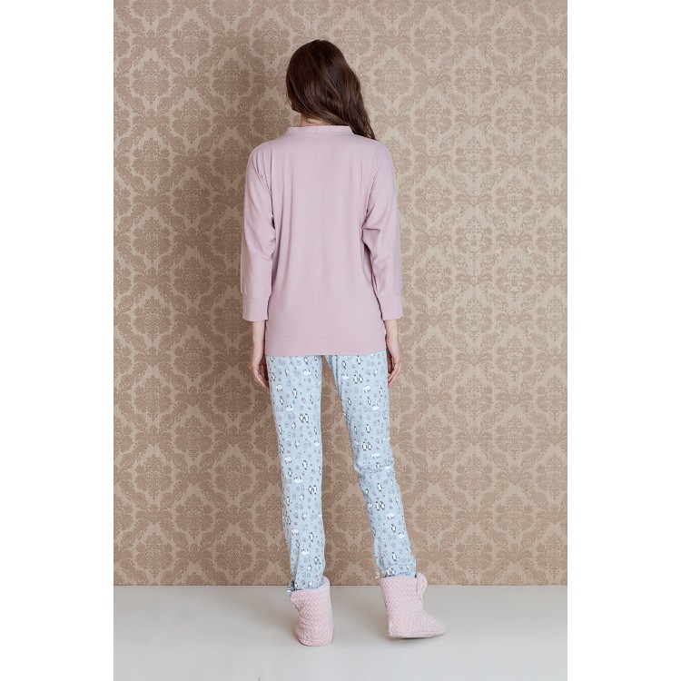 Женский домашний костюм 17091-pink "Norda Sleeve Pants", Hays