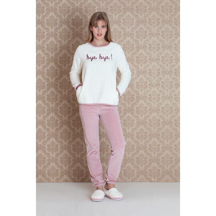 Женский домашний костюм 17094 "Norda Velour Pants", Hays