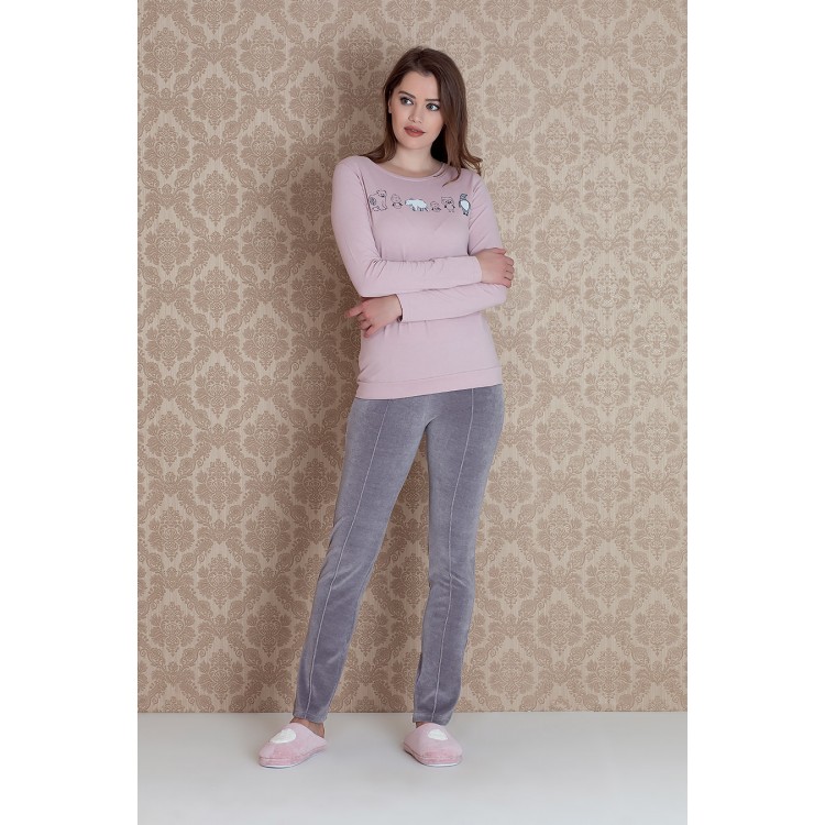 Женский домашний комплект 3 предмета 17096 "Norda Trio Wellsoft Pants", Hays