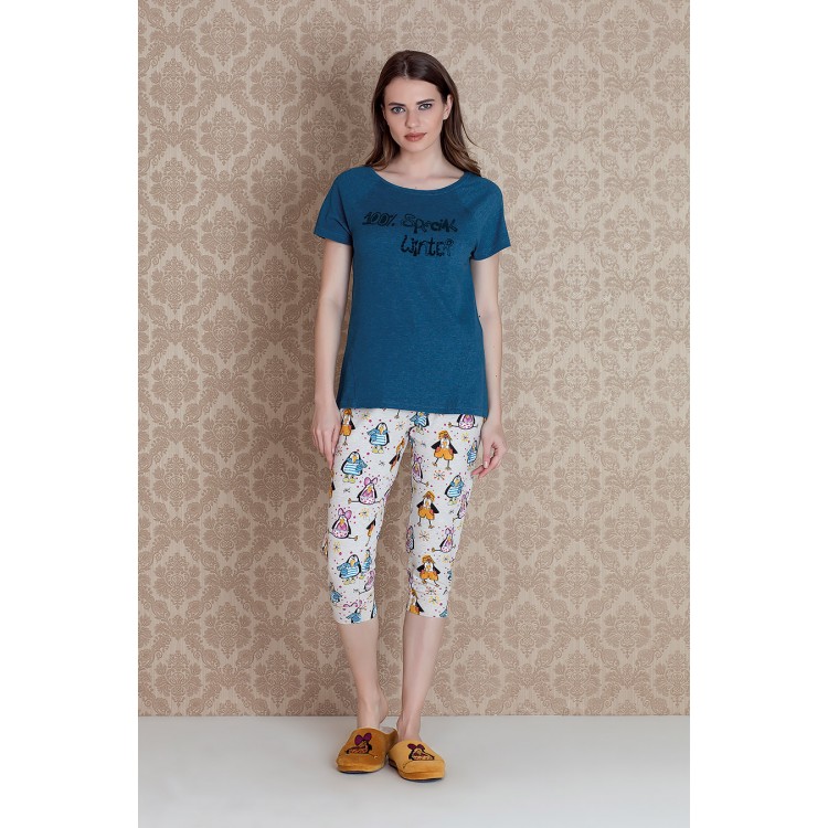 Женская пижама с бриджами 17020-blue "Pingua Capri", Hays