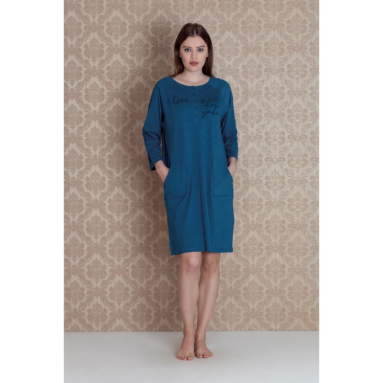 Женская домашняя туника 17307-blue "Stellina Plus Size", Hays