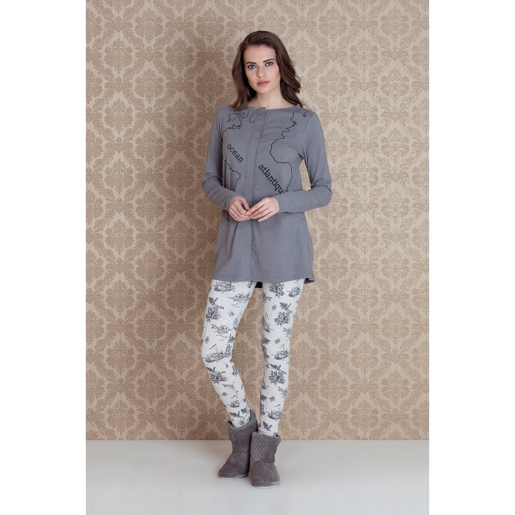 Женский домашний комплект жакет+легинсы 17099 "Tica Jacket Leggings", Hays