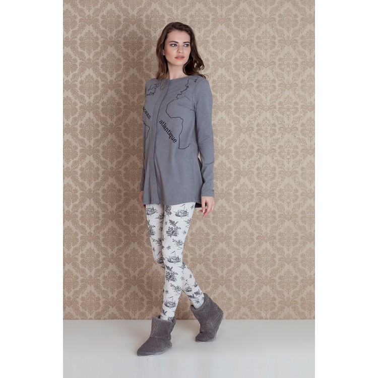 Женский домашний комплект жакет+легинсы 17099 "Tica Jacket Leggings", Hays