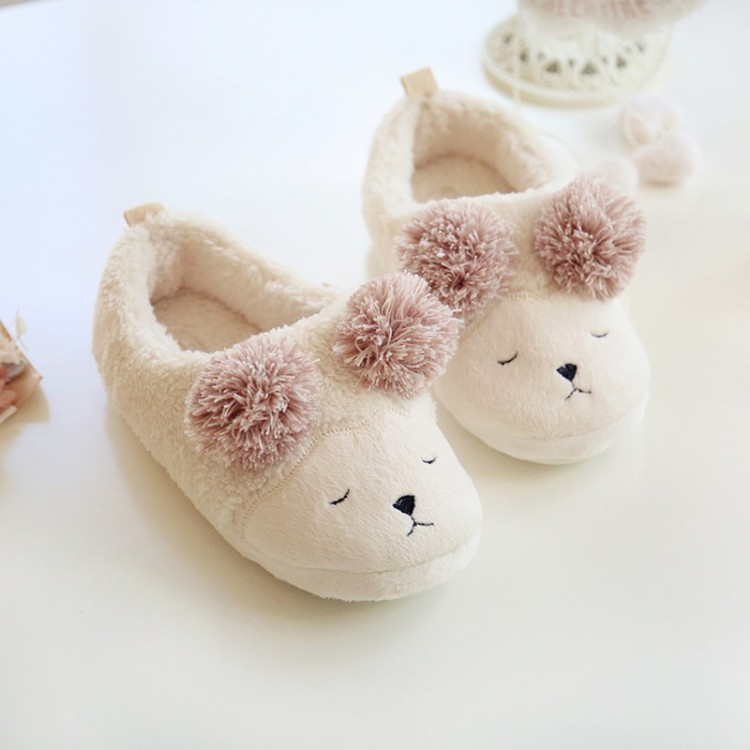 Теплые женские домашние тапочки BEARS Cream HIGH E 1120, Halluci