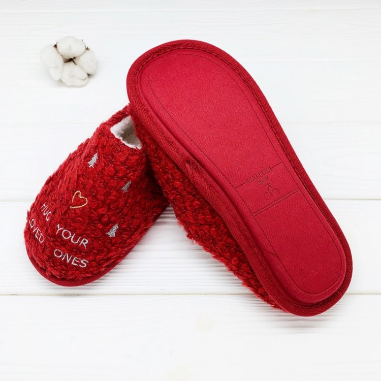 Женские домашние тапочки H1045 "HUG YOUR LOVED ONES", Halluci