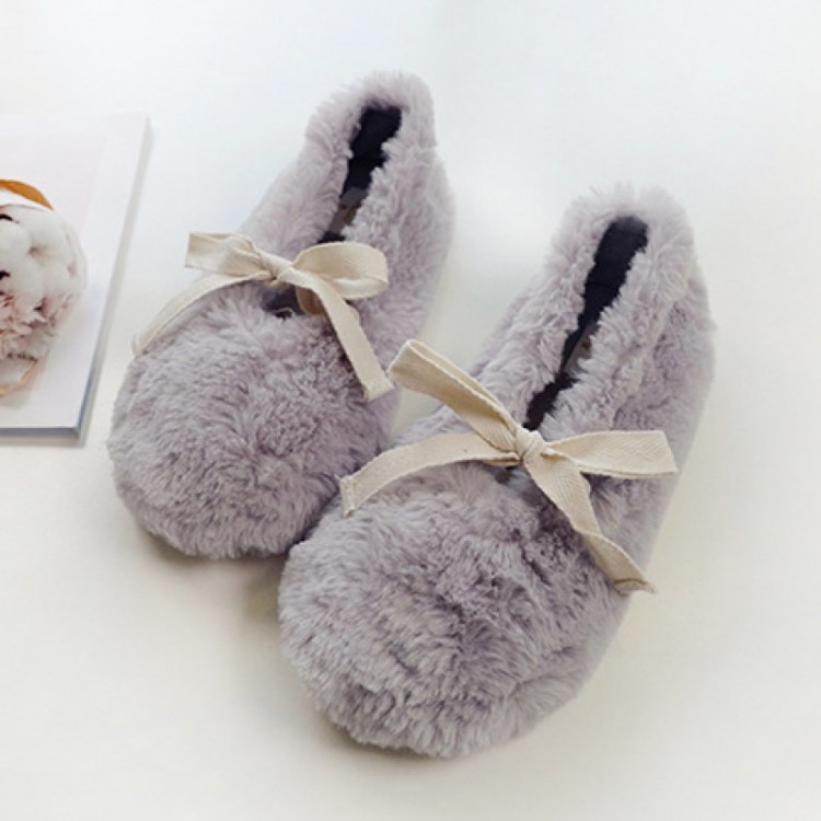 Тапочки женские меховые H2120 FLUFFY серый, Halluci