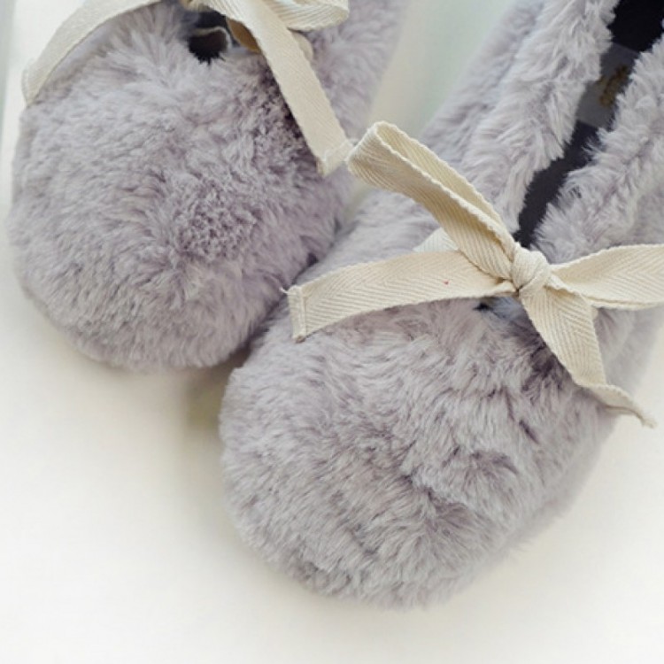 Тапочки женские меховые H2120 FLUFFY серый, Halluci