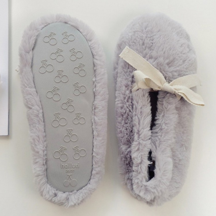Тапочки женские меховые H2120 FLUFFY серый, Halluci