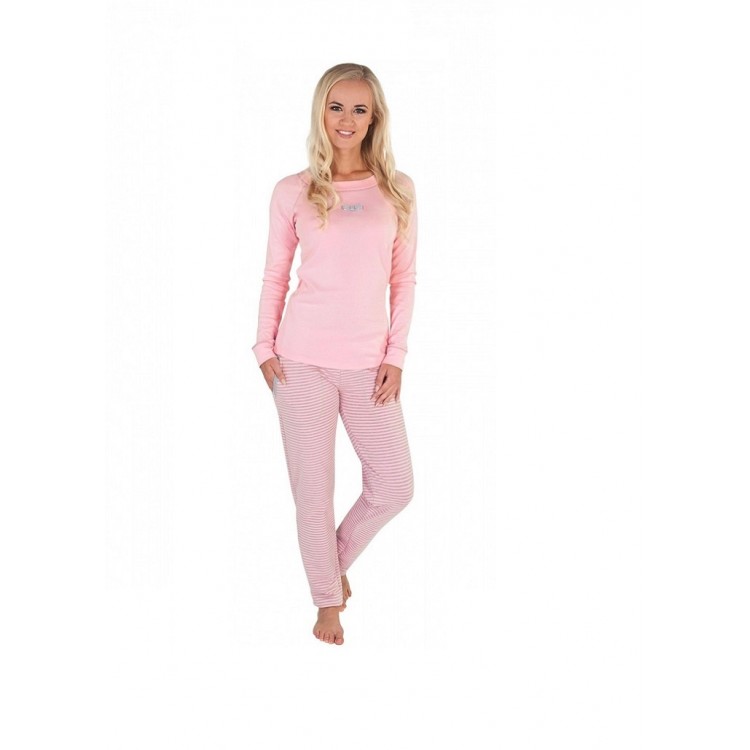 Розовая женская пижама с брюками SALI-1 pink, Italian Fashion