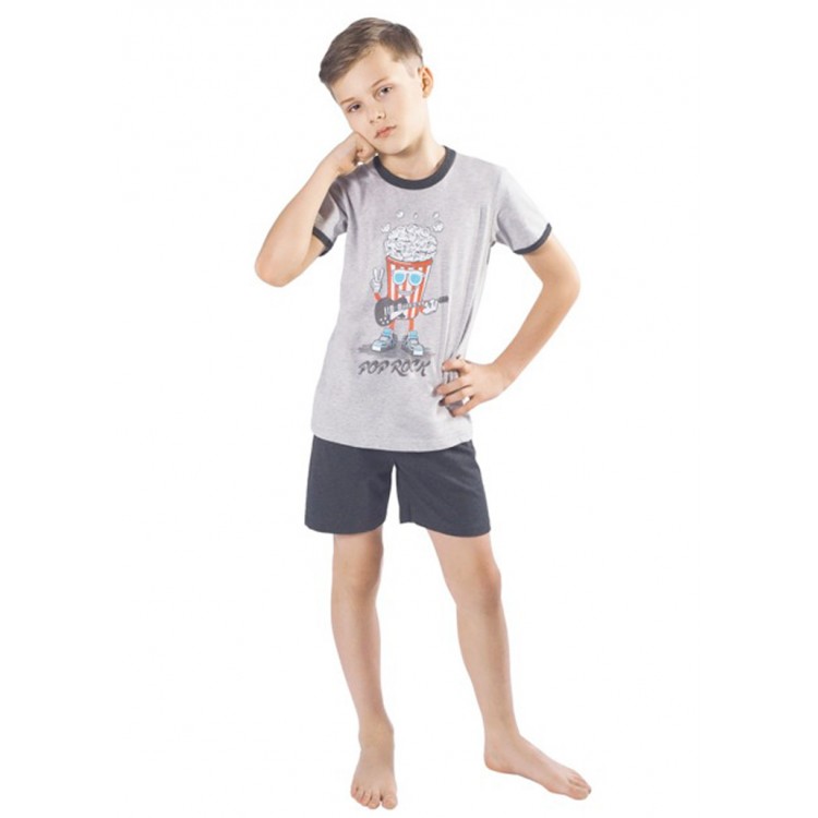 Детская хлопковая пижама для мальчиков AKSON-graphite/gray for children, Italian Fashion