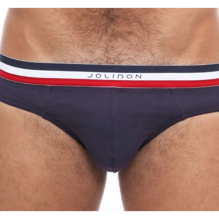 Мужские хлопковые трусы-плавки N189BL-dark blue, Jolidon
