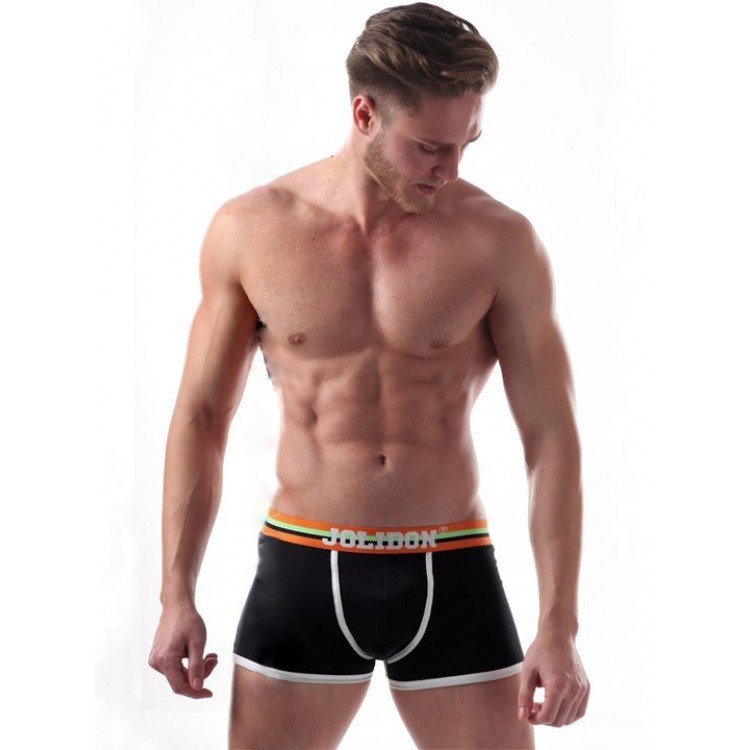 Мужские хлопковые трусы-боксеры N267BL-black/plum, Jolidon