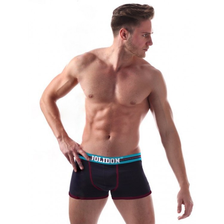Мужские хлопковые трусы-боксеры N267BL-dark blue, Jolidon