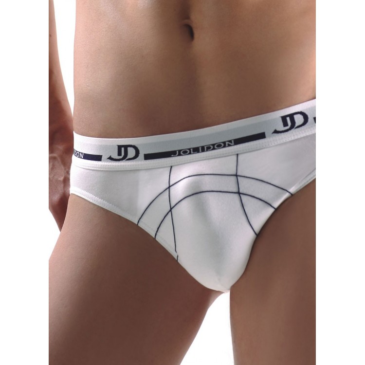 Мужские трусы плавки из хлопка N75BL white, Jolidon