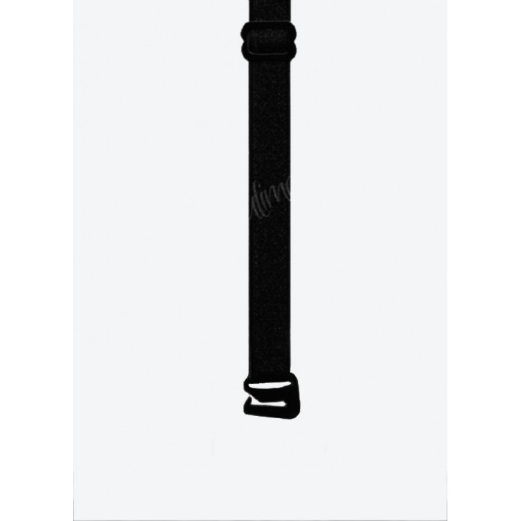 Бретель черная для бюстгалтера тканевая через шею RT-07-black, JULIMEX