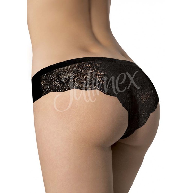 Черные женские бесшовные трусики TANGA-black, JULIMEX