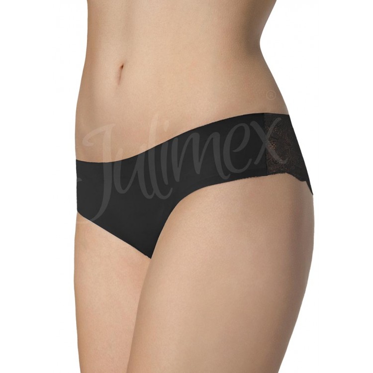 Черные женские бесшовные трусики TANGA-black, JULIMEX