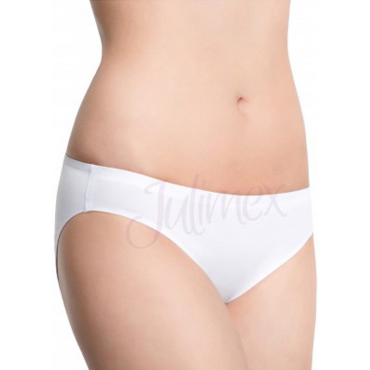 Белые бесшовные трусики-слип COTTON HI-CUT-white, JULIMEX