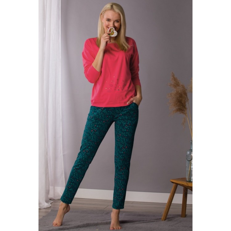 Пижама женская хлопковая с брюками LNS 708 B21, KEY