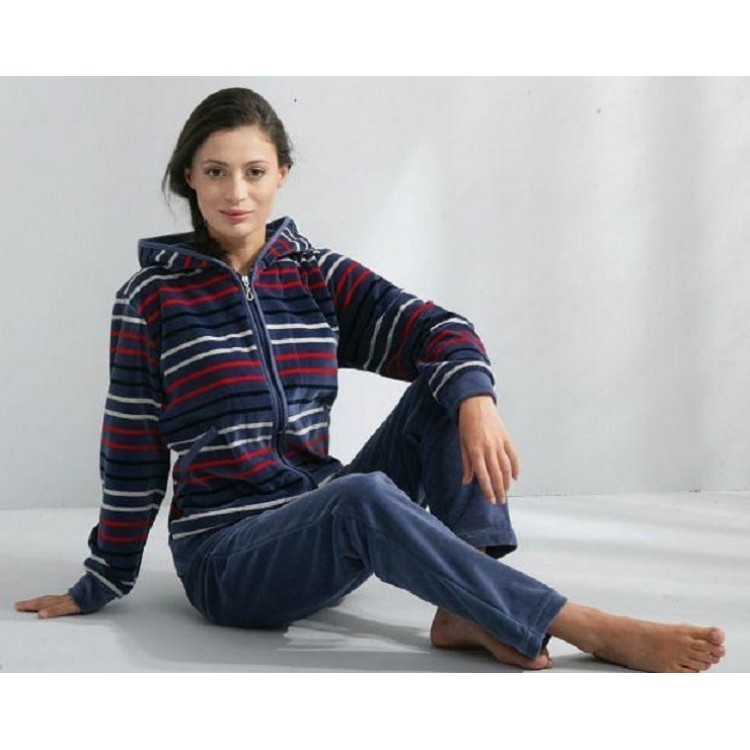 Женский велюровый домашний костюм 341-jeans, LUNA