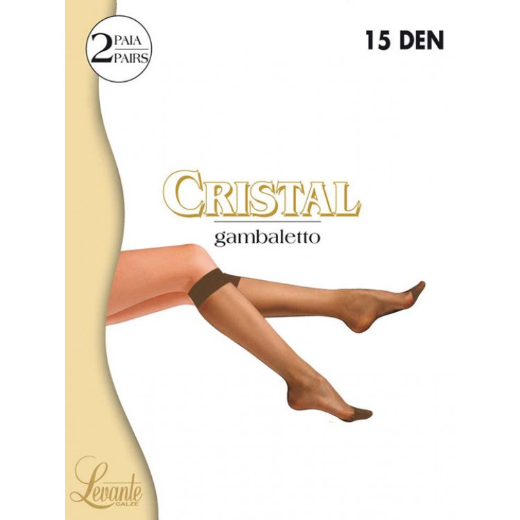 Гольфы женские 15den Cristal 15 (2 пары) - fumo, Levante