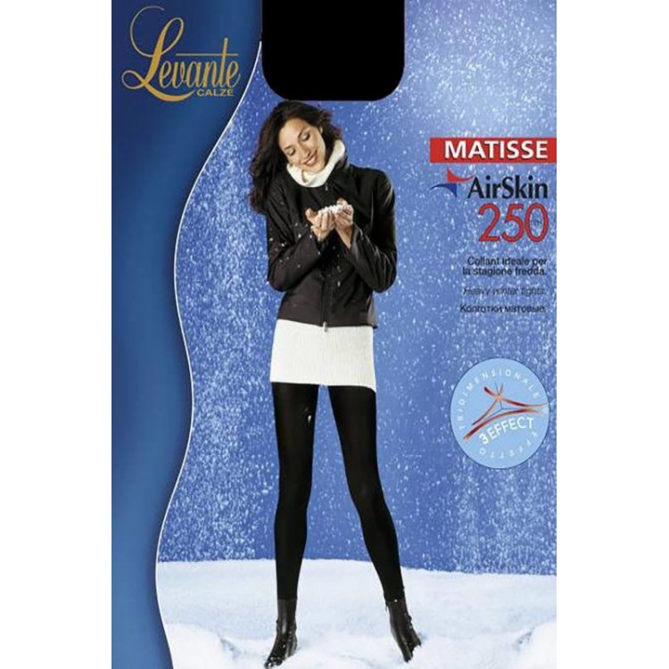 Теплые женские колготки Matisse 250-nero, Levante