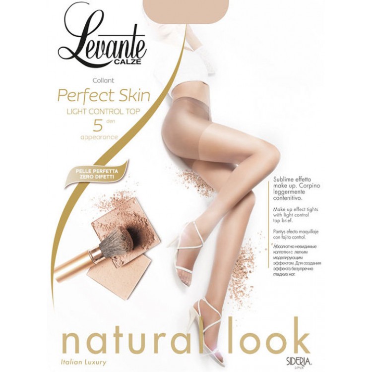 Колготки супертонкие невидимые 5 den Perfect Skin Light Control - naturel, Levante