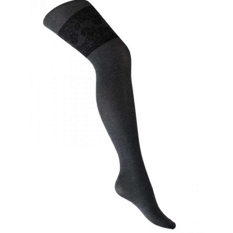 Фантазийные колготки имитация чулок E734 40 den-nero, Levante