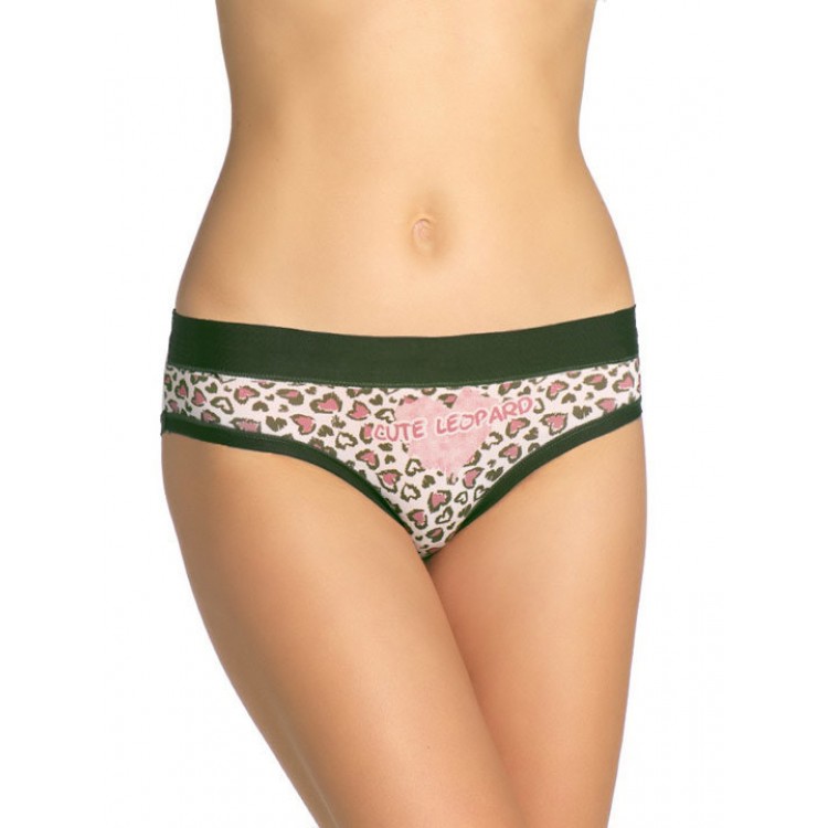 Женские хлопковые трусики-слип 2848Dfa-khaki, Lovely Girl