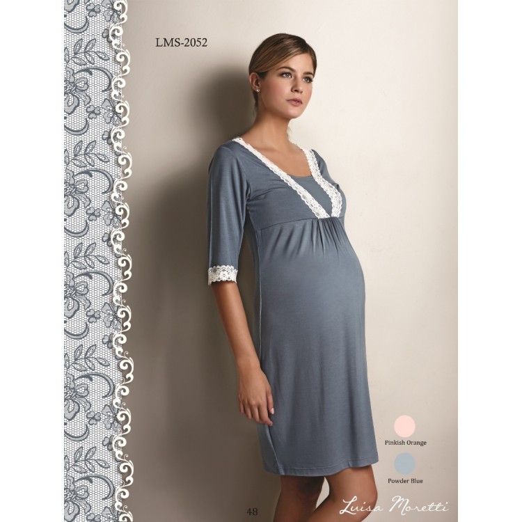 Женская бамбуковая сорочка 2052-blue, Luisa Moretti
