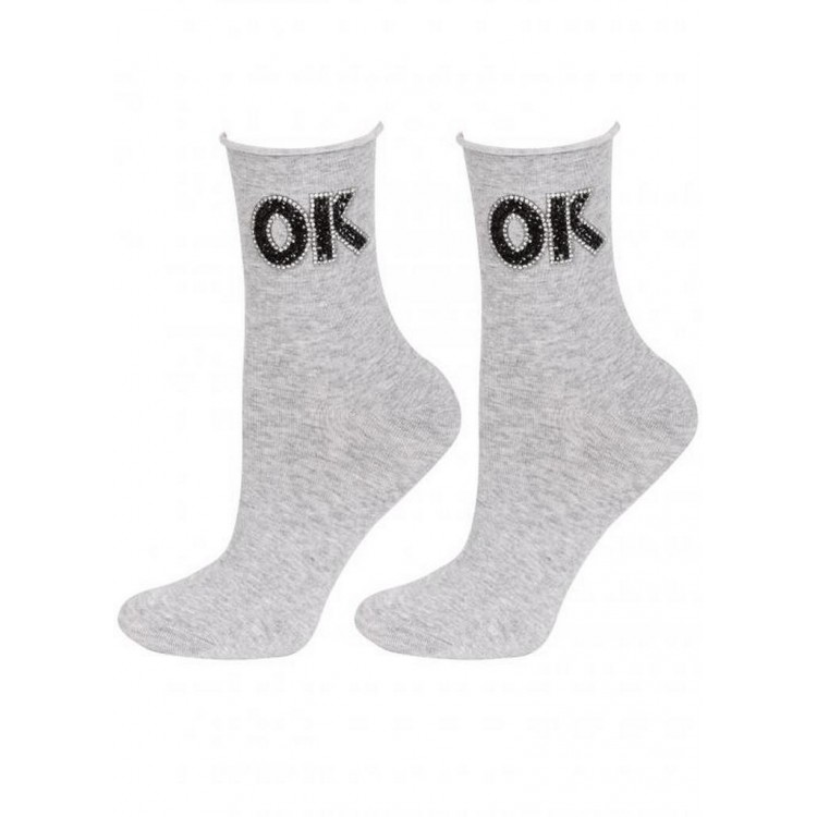 Носки женские хлопковые SC OK S39 - grey, Marilyn