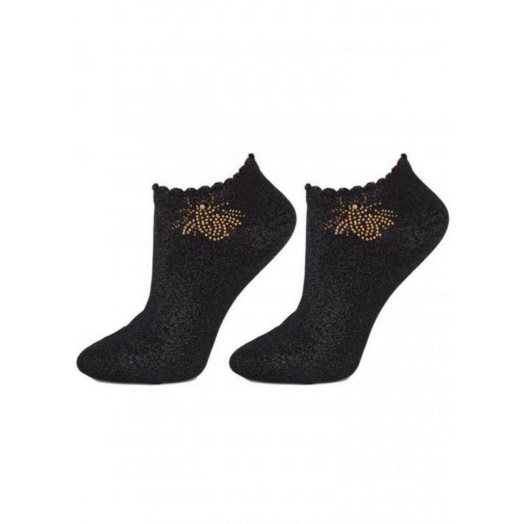 Носки женские хлопковые FOOTIES GOLDEN FLY S33 - black, Marilyn