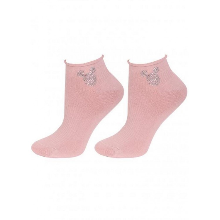 Носки женские хлопковые FOOTIES SHINY MOUSE S32 - pink, Marilyn