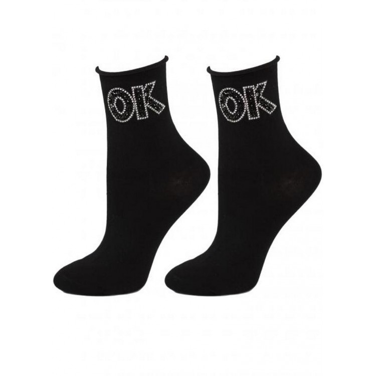 Носки женские хлопковые SC OK S39 - black, Marilyn