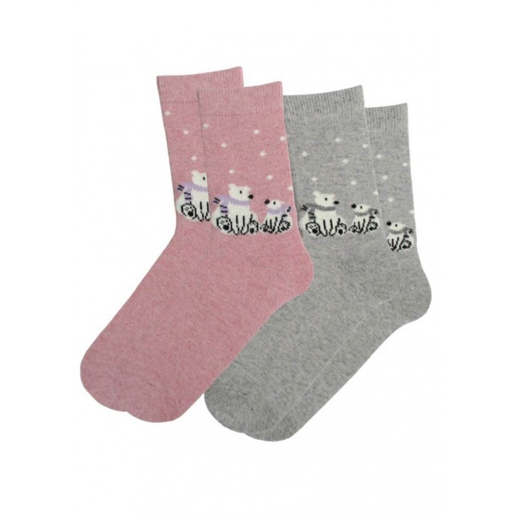 Теплые женские носки ANGORA NO TERRY T42 pink, MARILYN