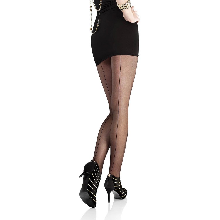Колготки черные с стрелками Flores 516 Nero, MARILYN