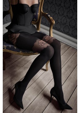 Колготки с рисунком женские Gucci G49 Black, MARILYN