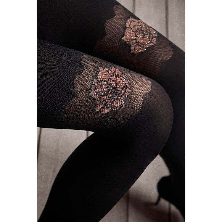 Колготки с рисунком женские Gucci G49 Black, MARILYN