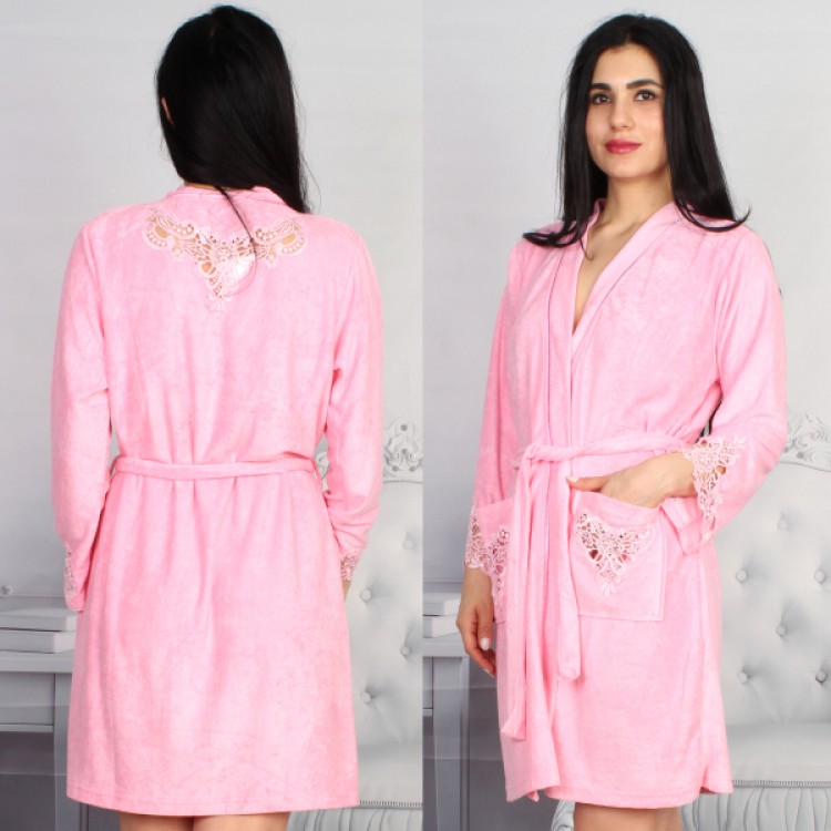 Женский бамбуковый халат 2602-pink, Mariposa