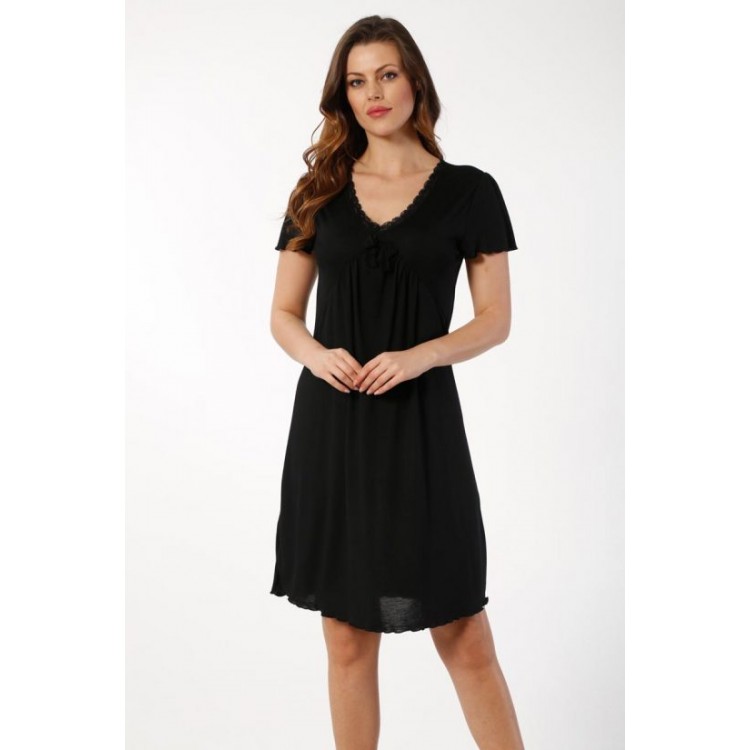Женская бамбуковая сорочка 5931-black, Mariposa