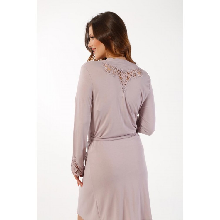 Женский домашний комплект сорочка+халат 2503-lilac, Mariposa