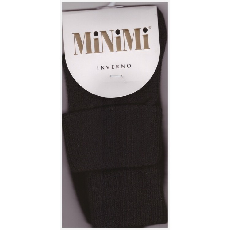 Теплые женские носки из шерсти и акрила Inverno 3301-nero, MiNiMi
