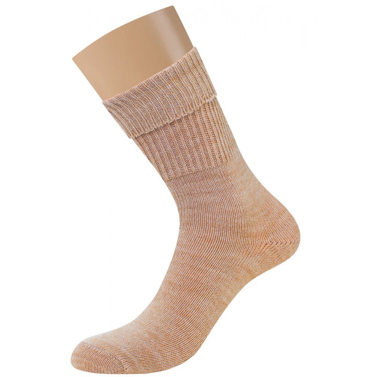 Теплые женские носки из шерсти и акрила Inverno 3301-beige, MiNiMi