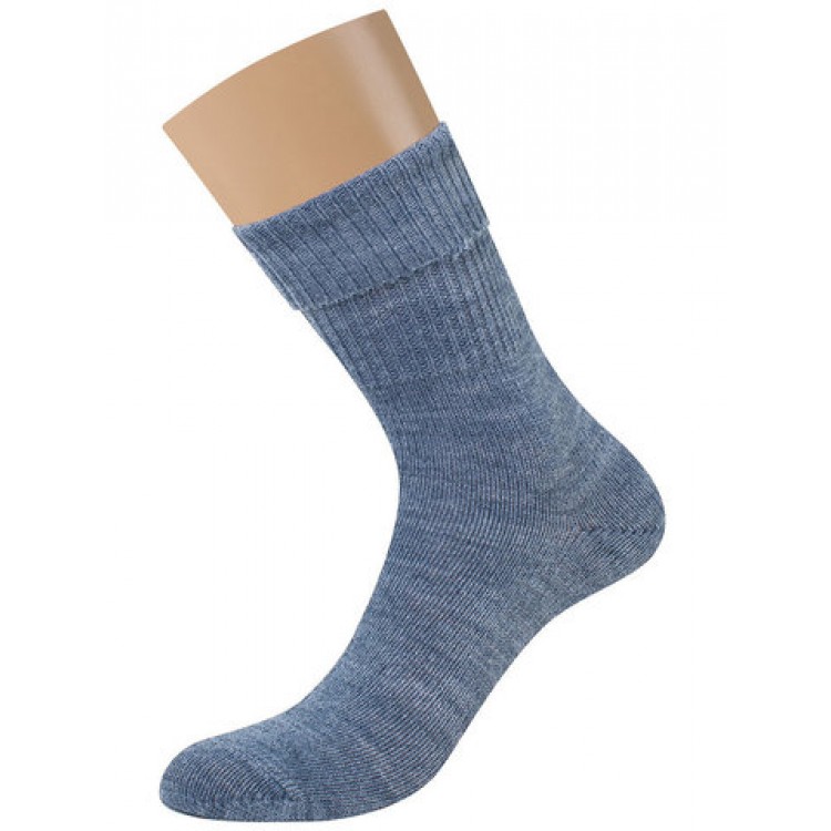 Теплые женские носки из шерсти и акрила Inverno 3301-grigio melange, MiNiMi