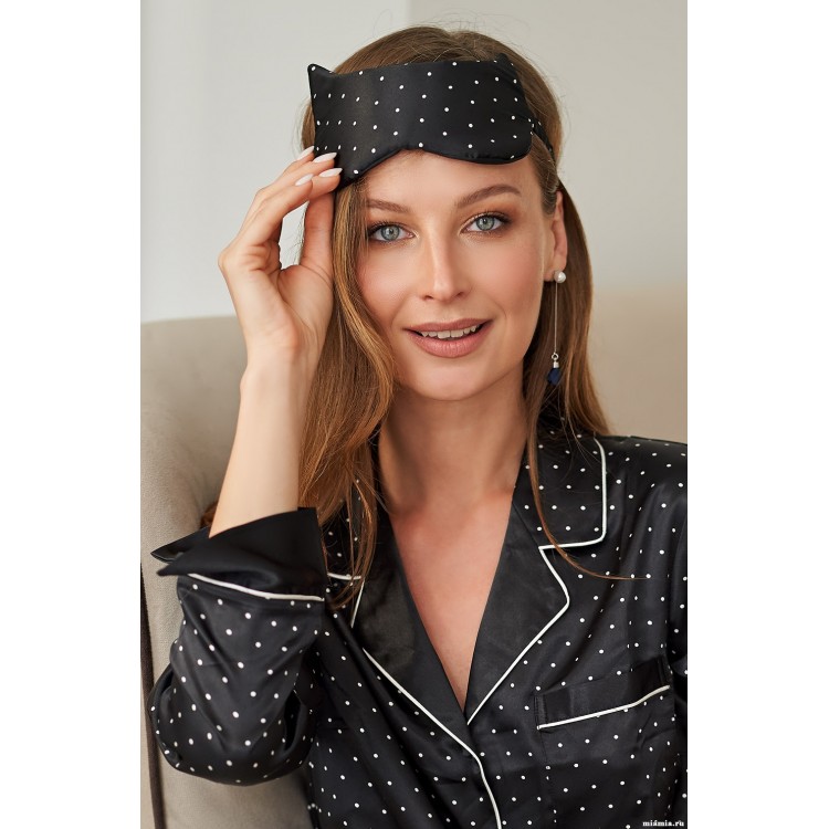 Маска на глаза для сна 8704 black, Mia-Amore