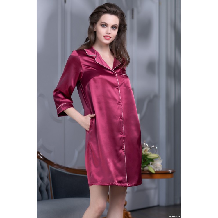 Рубашка женская домашняя атласная 8737 - yagoda, Mia-Amore